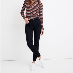 Madewell 9” high rise black skinny jeans